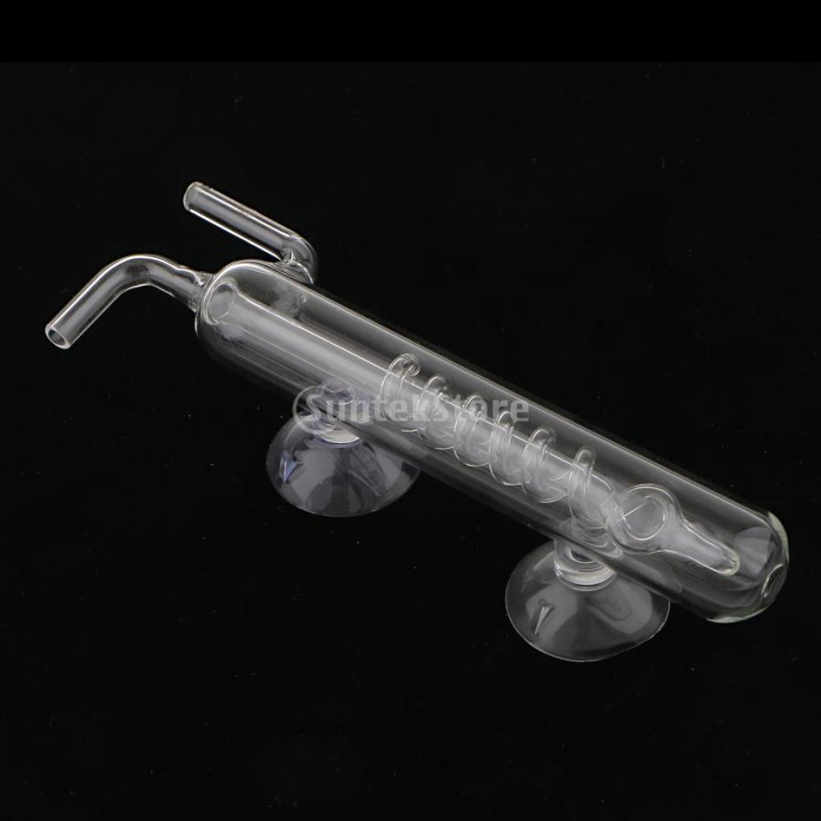 水族館 水槽用 ガラス製  ディフューザー バブルカウンター スパイラル 吸盤付き｜stk-shop｜03