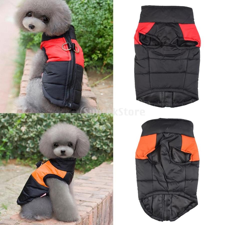 犬服 冬 暖かいジャケット 防水 全4サイズ 全2色 - オレンジ, S｜stk-shop｜02