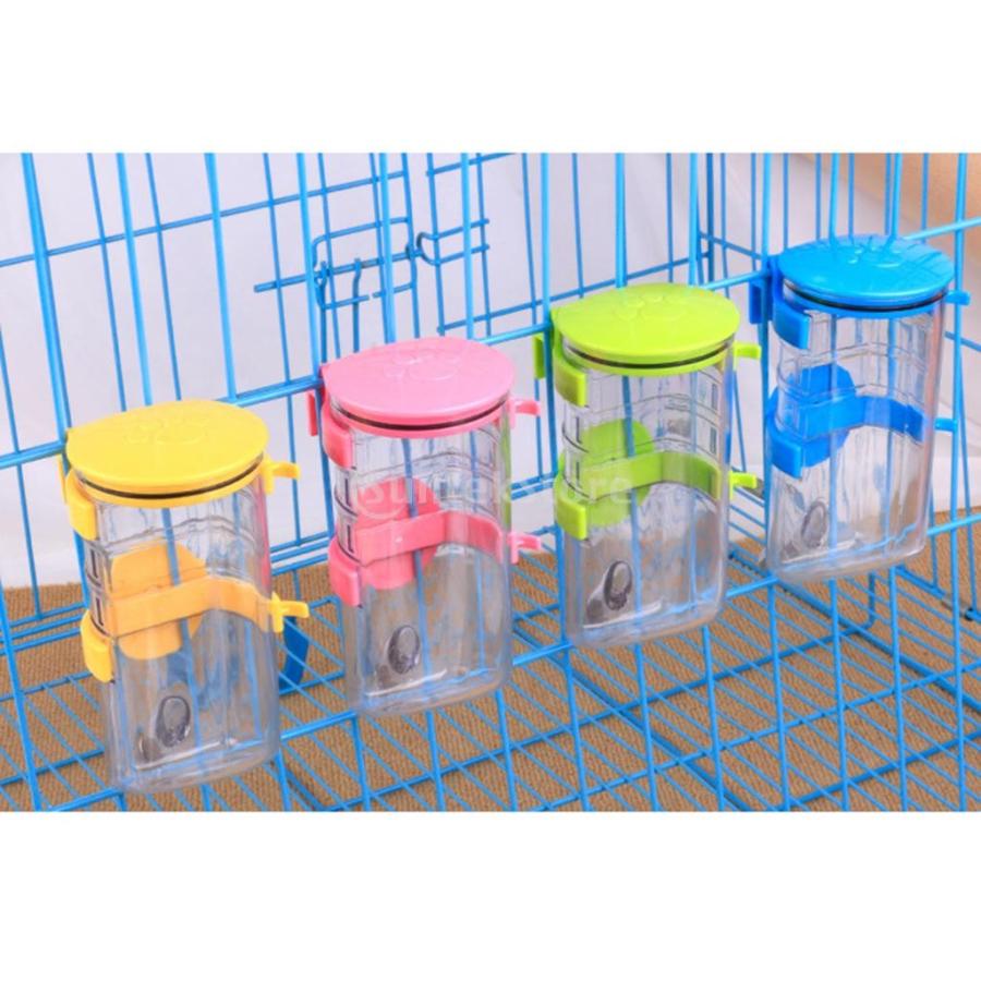 ペット用品 犬 猫 水 飲み物 フィーダー 小型 動物 吊り ボトル 取り外し可能 全3色 - ピンク｜stk-shop｜02