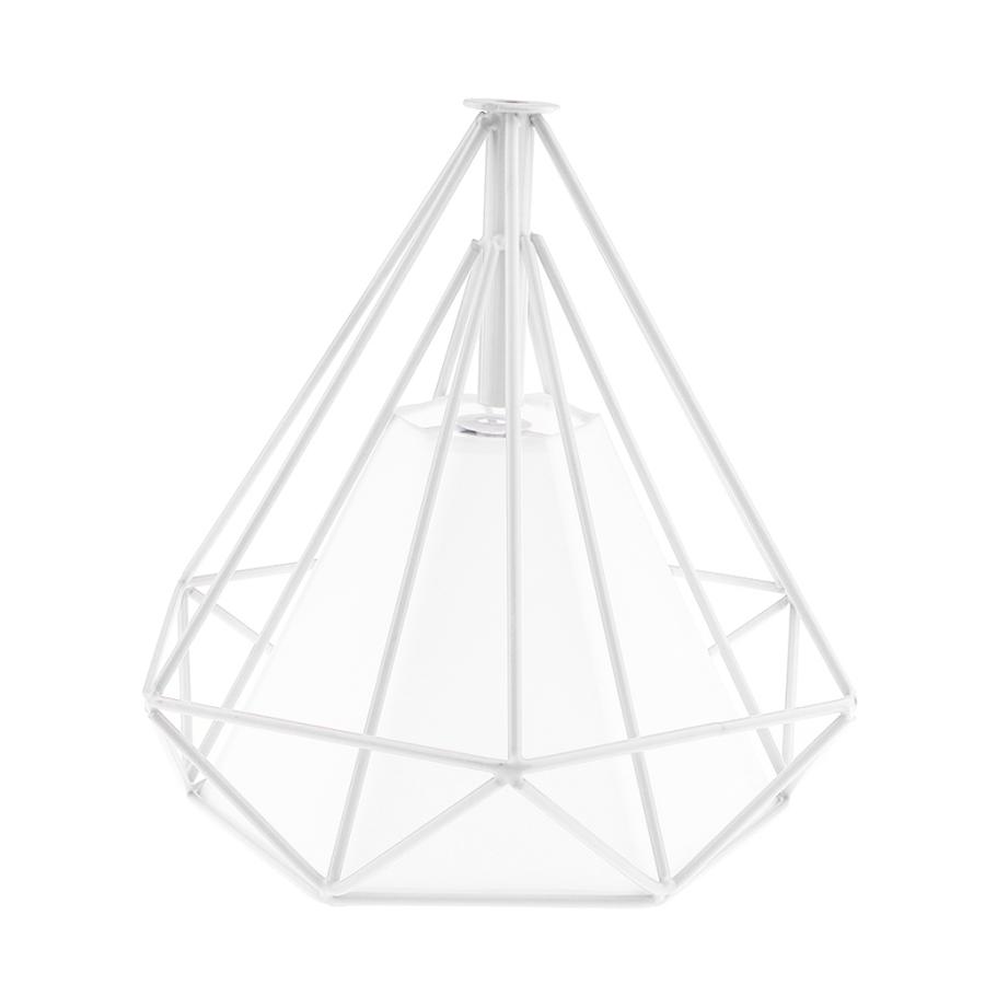 超爆安 幾何学的なダイヤモンドの天井ペンダントライトシェードランプシェード白い白いカバーの内側