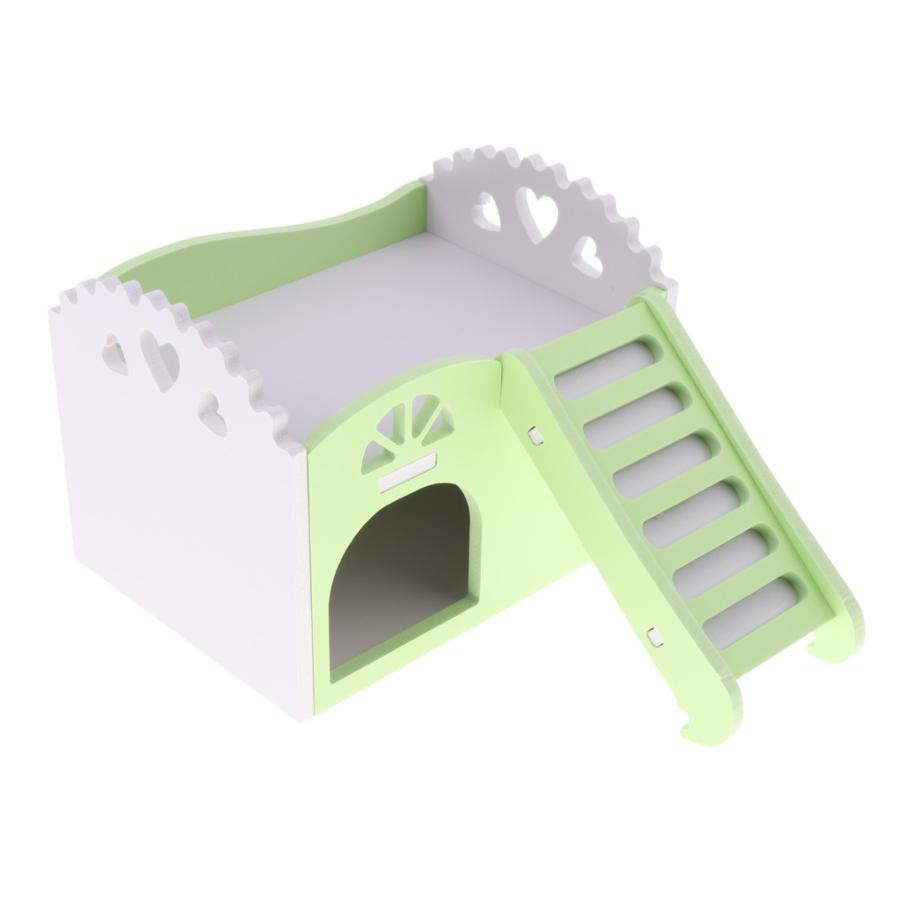 ハムスター マウス ラット 小動物 木製 家 ジム 運動 おかしな はしご 階段 デザイン おもちゃ 面白い 巣 防水性 全3色 緑 Stkショップ 通販 Yahoo ショッピング