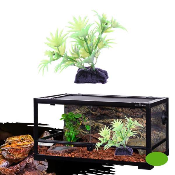 水族館の装飾のための5本の人工植物水生植物プラスチック緑｜stk-shop｜08
