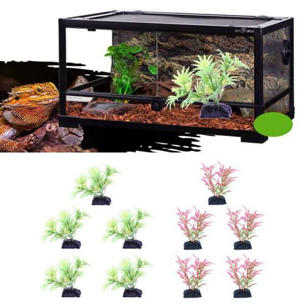 水族館の装飾のための5本の人工植物水生植物プラスチック緑｜stk-shop｜09