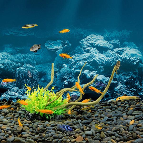 水族館3d背景ステッカー水槽壁装飾絵画pvcs Stkショップ 通販 Yahoo ショッピング