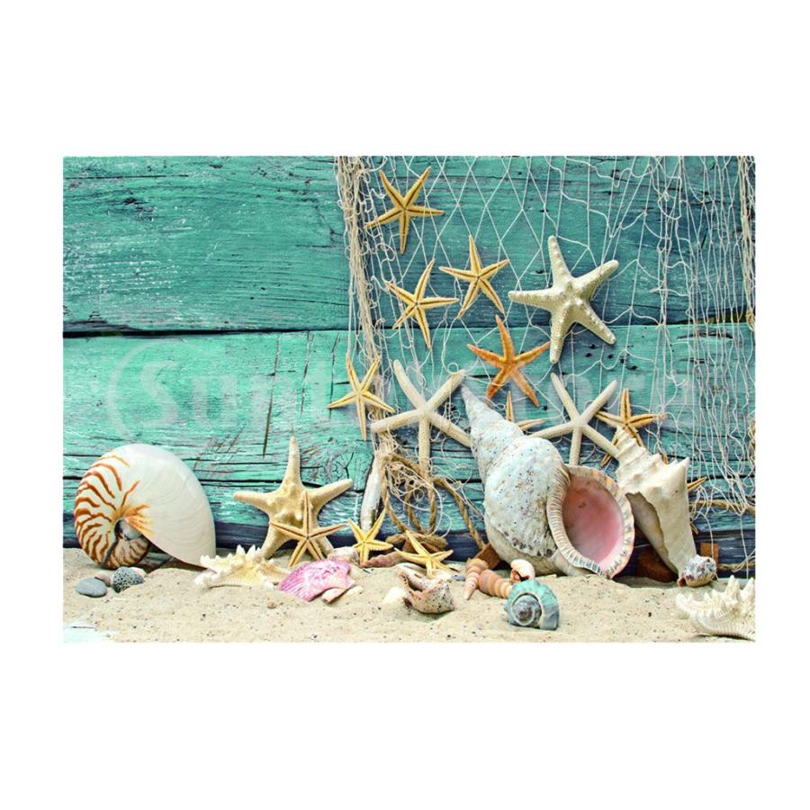 魚タンク 水中ポスター 水族館 水槽 ステッカー Pvc バックグラウンド 3d画像 海 ヒトデ 貝殻 76x56cm Stkショップ 通販 Yahoo ショッピング