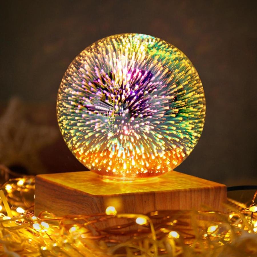 3D花火電球 インテリア 室内花火大会 ナイトライト 夏祭り 夏の日 