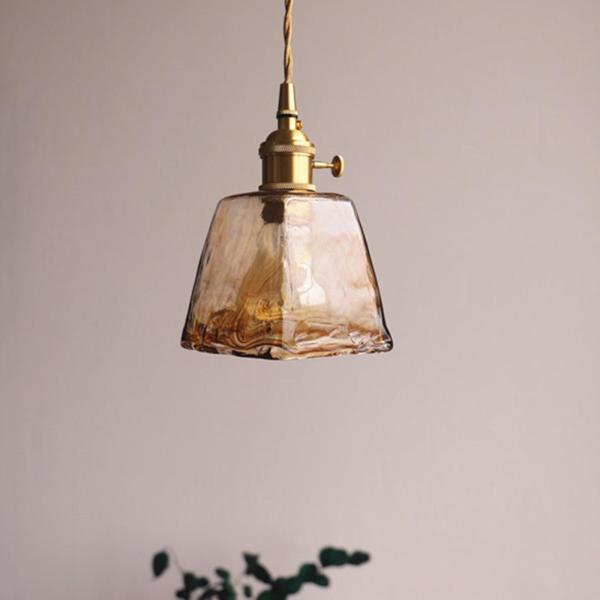 ヴィンテージガラス天井ペンダントランプ工業スタイルのキューブ