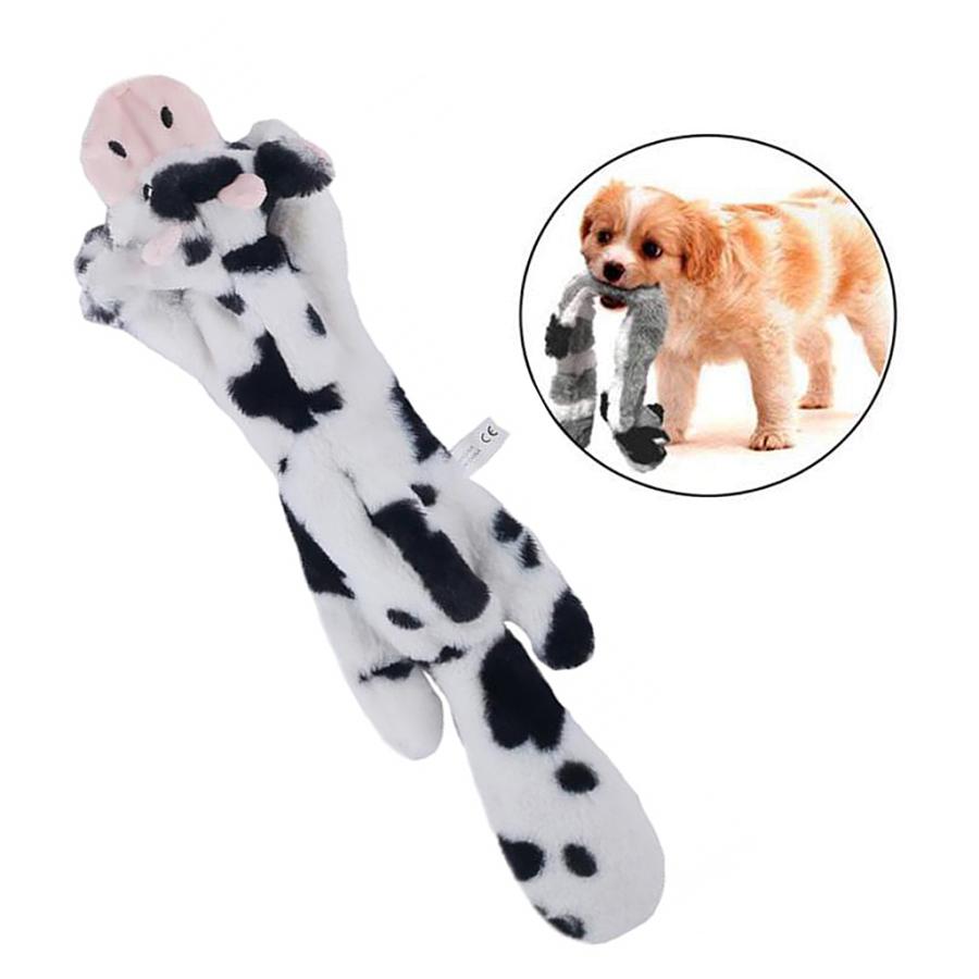 大型犬のおもちゃペット噛むきしむきしむぬいぐるみインタラクティブタフギフト牛 Sonicacts Com
