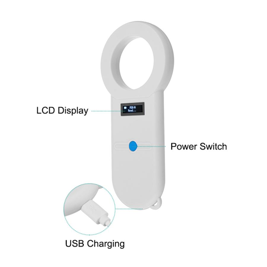 マイクロチップリーダーrfid 134.2 125khzの.ミニusb FDX-Bポータブル
