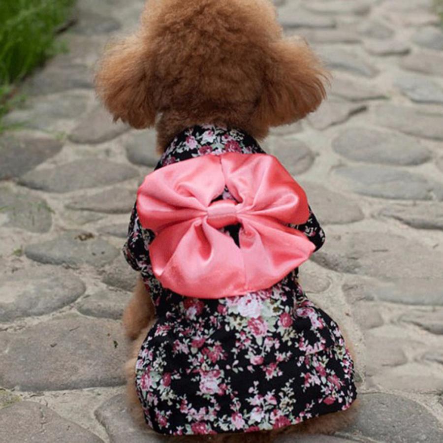 猫日本の着物ドレスアップコスチュームスカート服小型犬XLブラック｜stk-shop｜08