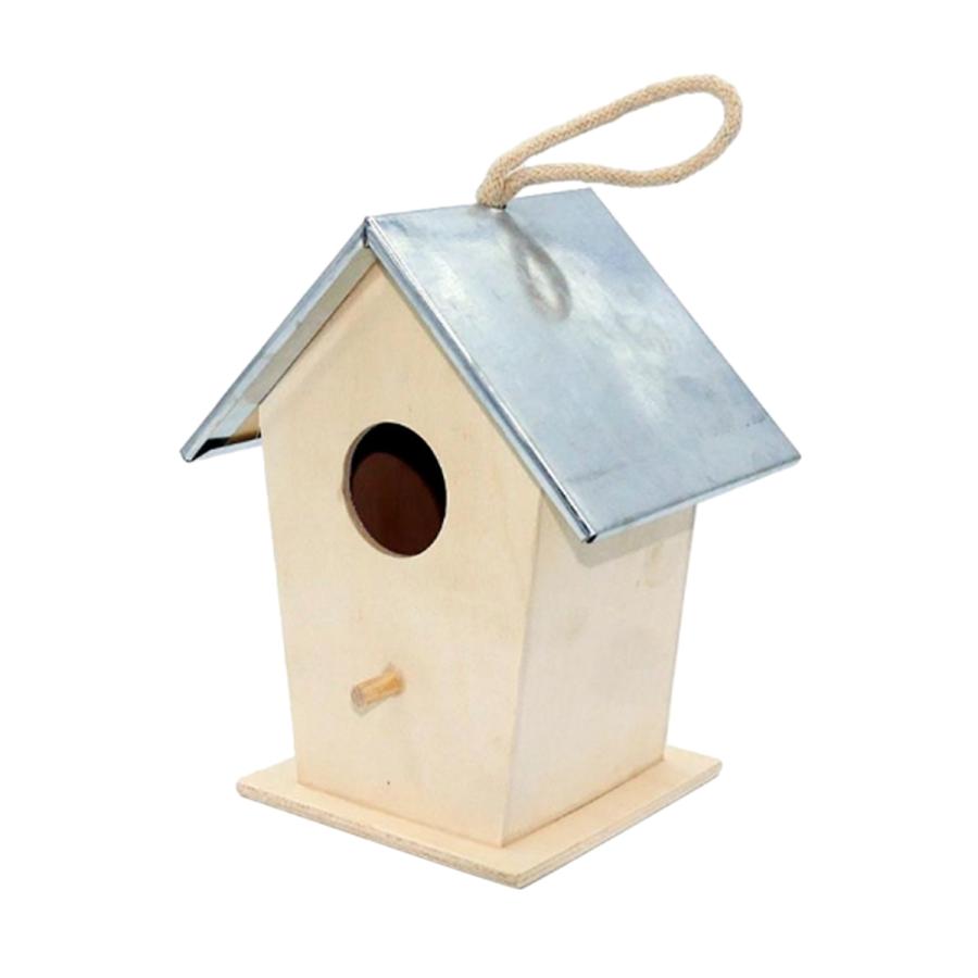 木製ハンギング家ミニ鳥の巣ためwoodhouse鳥ケージ休憩所外装飾 : STK