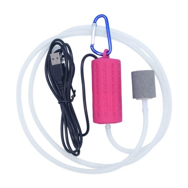 USB水族館酸素ポンプ水槽エアポンプエアレーター超静かで効率的な赤｜stk-shop｜02