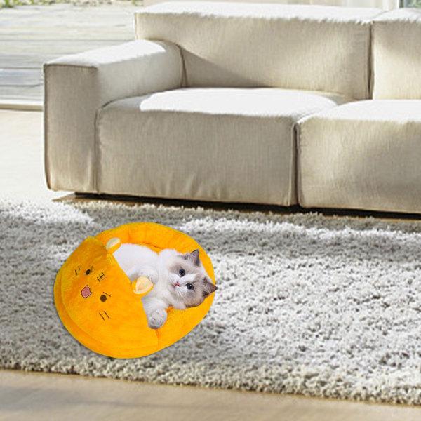 猫のベッドの洞窟半密閉型暖かく快適な睡眠穴掘り落ち着いた