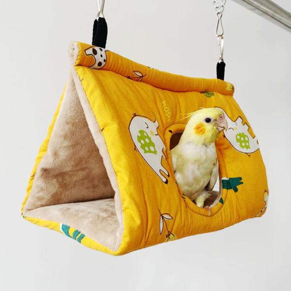 贅沢品 お金を節約 ペットオウム黄色のハンモックベッドおもちゃをぶら下げ冬の暖かい鳥の巣の家 mac.x0.com mac.x0.com