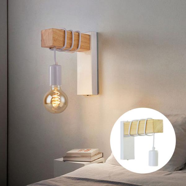 ウッドウォールランプ壁取り付け用燭台ウォールライトフィクスチャE27ベッドサイドランプホワイト 64039327STKショップ 通販 Yahoo!ショッピング