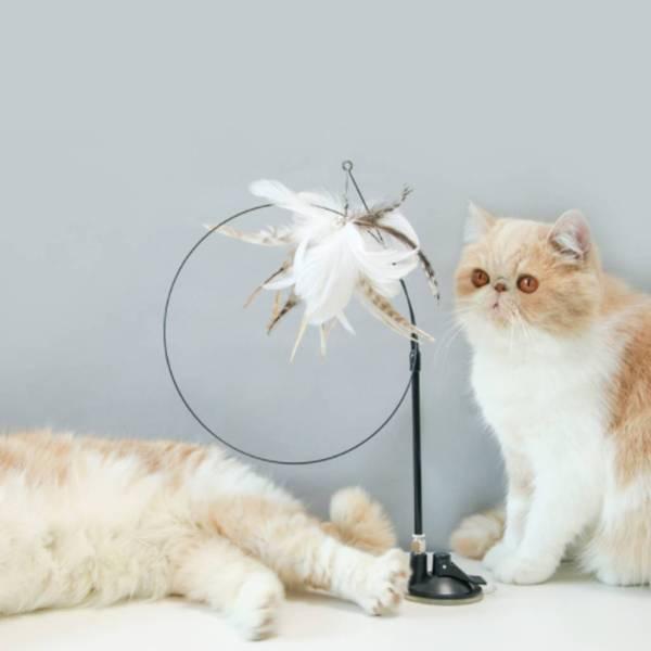 猫じゃらし 猫のおもちゃ ベル付き 羽 強力吸盤 猫用品 屋内 猫用 猫 おもちゃ トレーニングツール ふわふわ 鈴 釣竿 ネコ|stk-shop|10