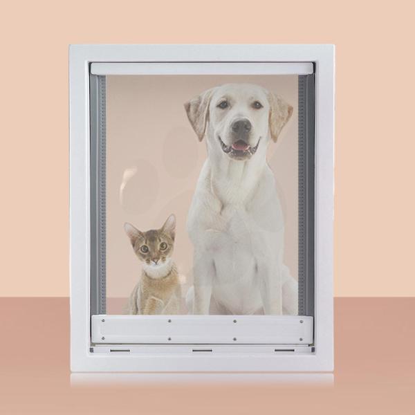 プレミアム猫犬フラップドア小型ペットゲートABSプラスチック透明子犬Mホワイト｜stk-shop｜05