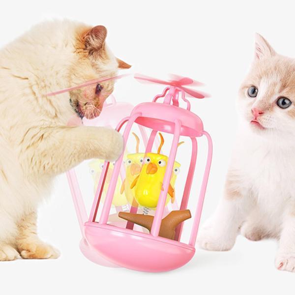 猫のおもちゃのきしむ鳥かごタンブラー猫の遊ぶゲームインタラクティブなおもちゃのエクササイズピンク :64041748:STKショップ 通販  