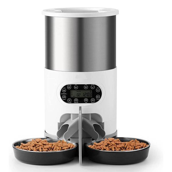 21 Haru Welltobe 自動給餌器 猫 2匹用 自動餌やり機 タイマー式 2way給電 手動給餌可 中小型犬 猫用 多頭飼い 自動餌 定時定量 1日6食 健康管理 ネコ いぬ エサやり 留守も安心 日本語対応説明書付き ホワイト 憧れ Kanematsuusa Com