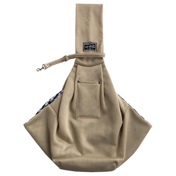 快適なペットスリングバッグキャッツトートハンズフリードッグキャリアカーキハイキング用|stk-shop|02