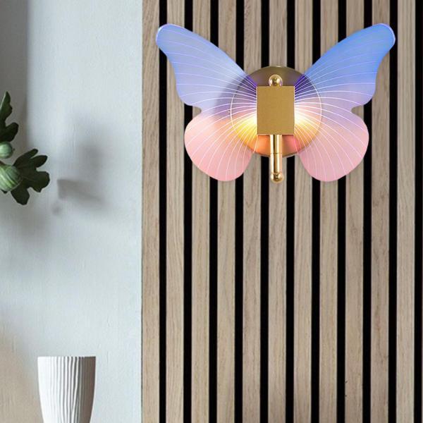 家庭用ベッドサイドランプ器具用バタフライウォールランプシンプルアート北欧アクリル｜stk-shop｜04