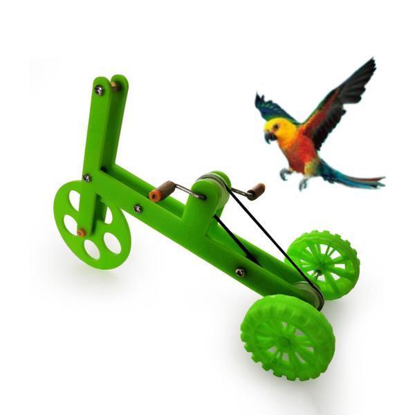 オウムの自転車のおもちゃの鳥のトレーニング用品セキセイインコの