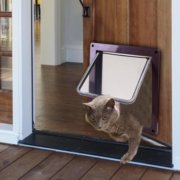 ポータブル 猫 犬用ドア パピーゲート 猫用ドア 窓と壁用 屋内 屋外