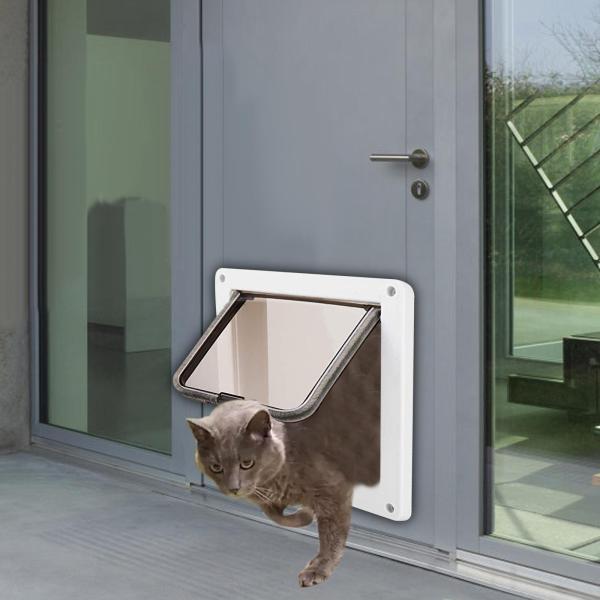 猫用 ペットドア 屋外用 ポータブル 猫 犬用ドア パピーゲート 猫用ドア 窓と壁用 屋内 屋外