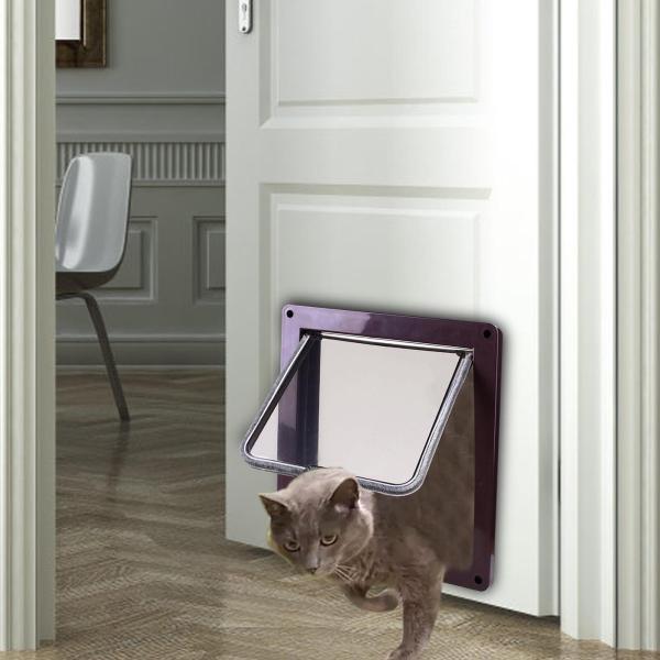 ポータブル 猫 犬用ドア パピーゲート 猫用ドア 窓と壁用 屋内 屋外 ブラック｜stk-shop｜08