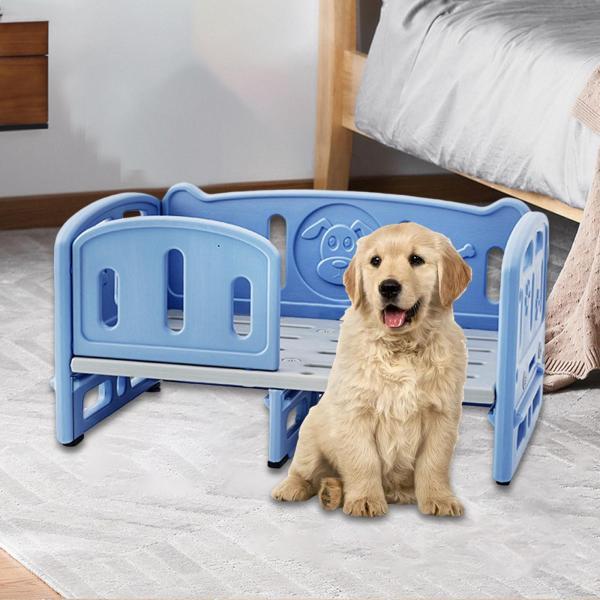 超ポイント祭 期間限定 PP 犬用ベッド ペットソファ 78.5x48x40cm 耐荷重100kg 日常使用 耐久性 ベーシック ブルー