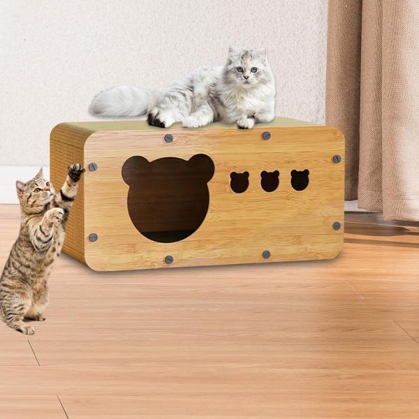 猫の爪とぎダンボールハウス 面白いおもちゃマット爪とぎベッド 小動物用 M｜stk-shop｜07