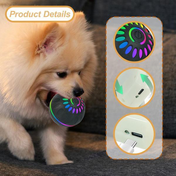 スマートインタラクティブ犬用ボールおもちゃ、動くボールを追いかける