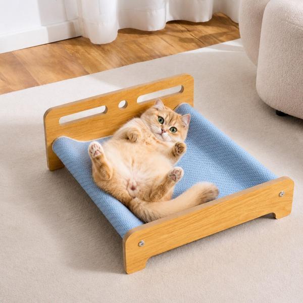 猫用 爪とぎ ベッド 木製 安定感 猫用爪とぎベッド 耐摩耗性 安定性 耐久性 実用的 猫用爪とぎおもちゃ