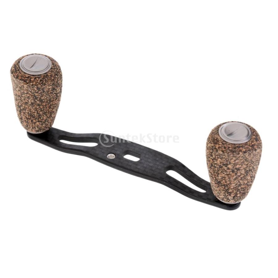 リールハンドルノブ 木製 カーボン ファイバー 釣りリール ベイト