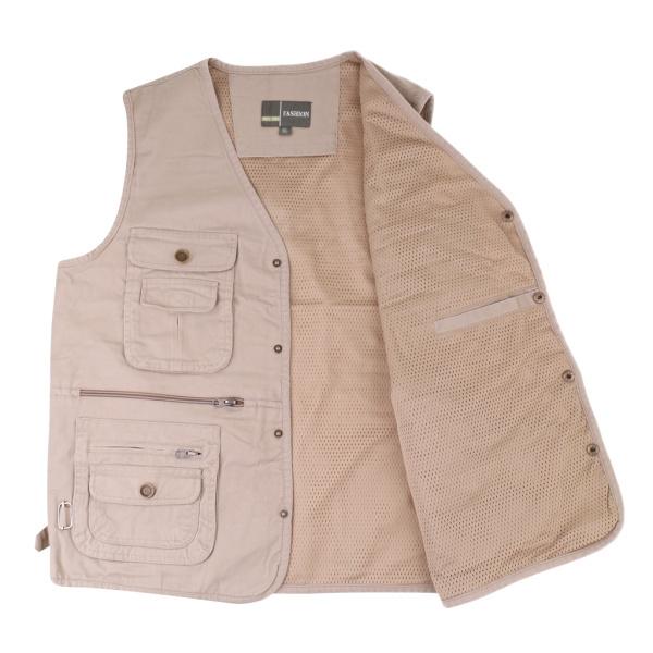 格安販売の 男性マルチポケット釣り狩猟メッシュベストアウトドアジャケットxlベージュ フィッシングベスト Www Straightuplondon Com