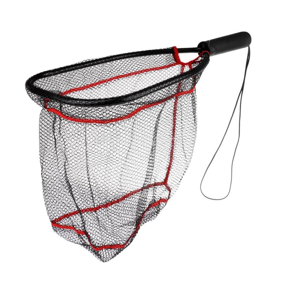 釣りネット ランディングネット 魚網 安全コード付き 耐久性 10kg耐重 約25cm深さ Off