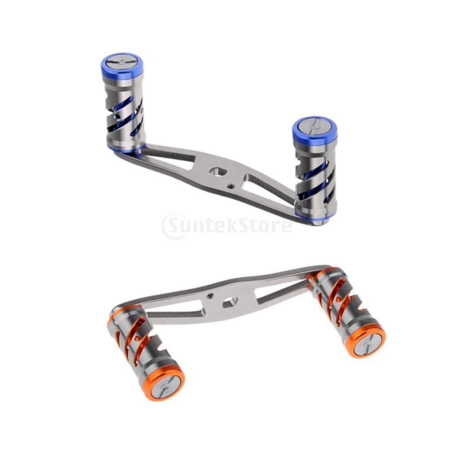 交換 釣りリール ハンドル ダブルノブ 左／右手 耐久性 汎用性 全2色