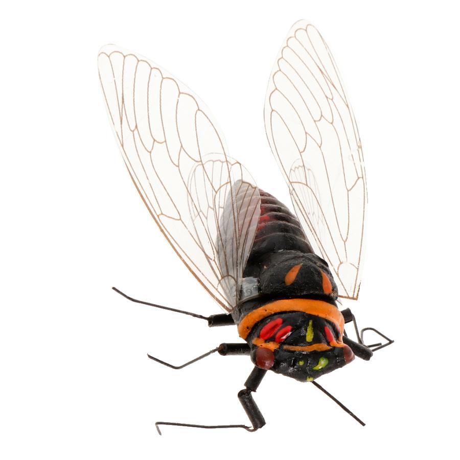 玉（ぎょく）製の蝉，#1 高度にシミュレートされた粘土昆虫ランダムカラー動物モデル