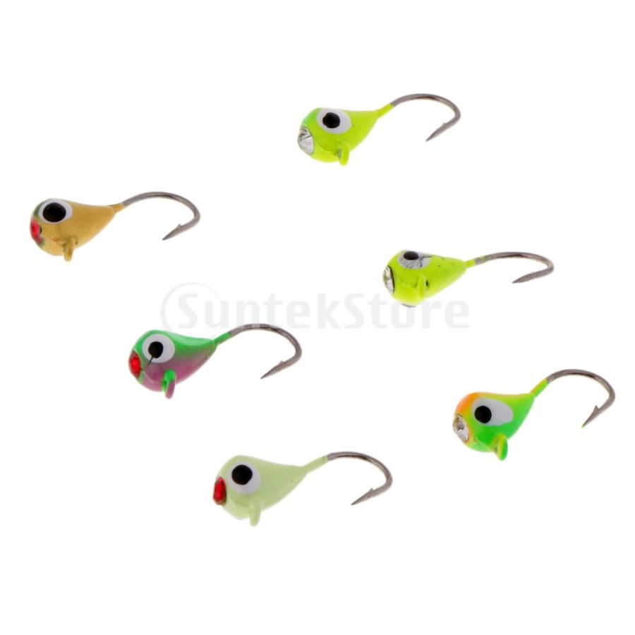 6pcsアイスフィッシングジグルアーリードヘッドシングルフックベース用ウォールフック15mm 1 1g Stkショップ 通販 Yahoo ショッピング