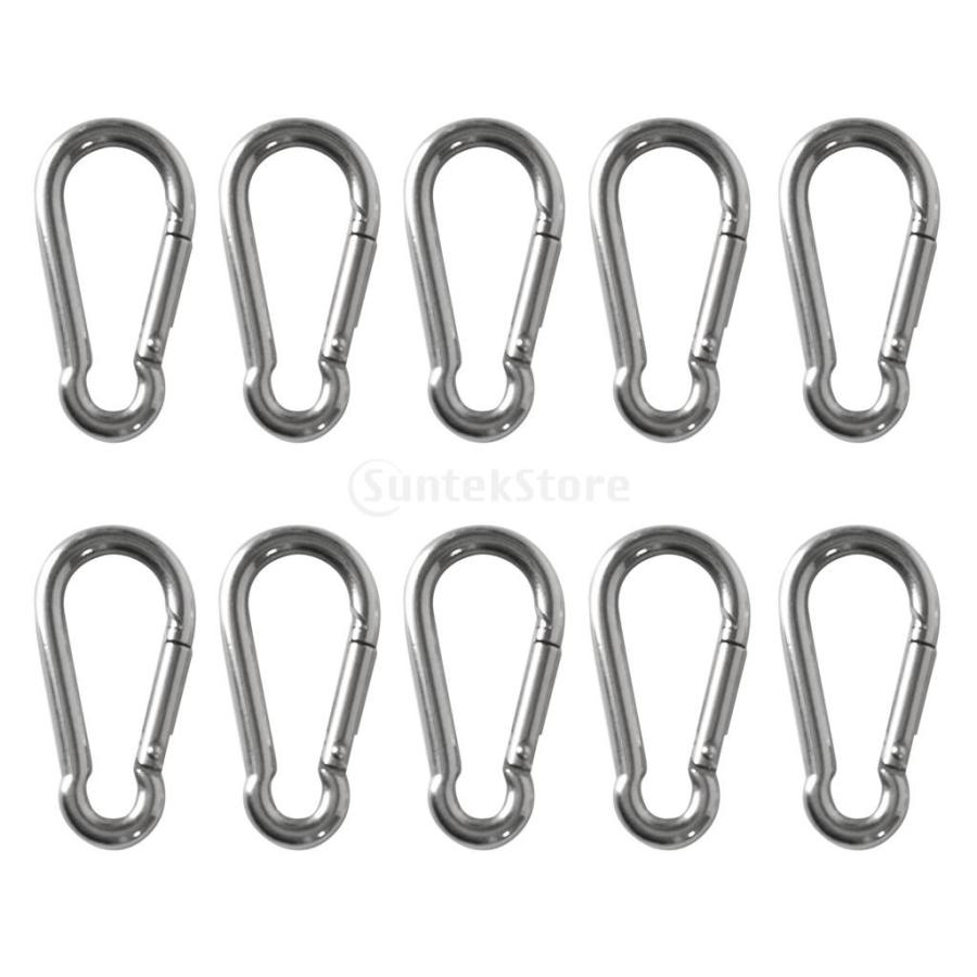 ステンレス製 カラビナ クリップ スナップフック バックル パーツ 全2サイズ 10個 M4 40mm Stkショップ 通販 Yahoo ショッピング