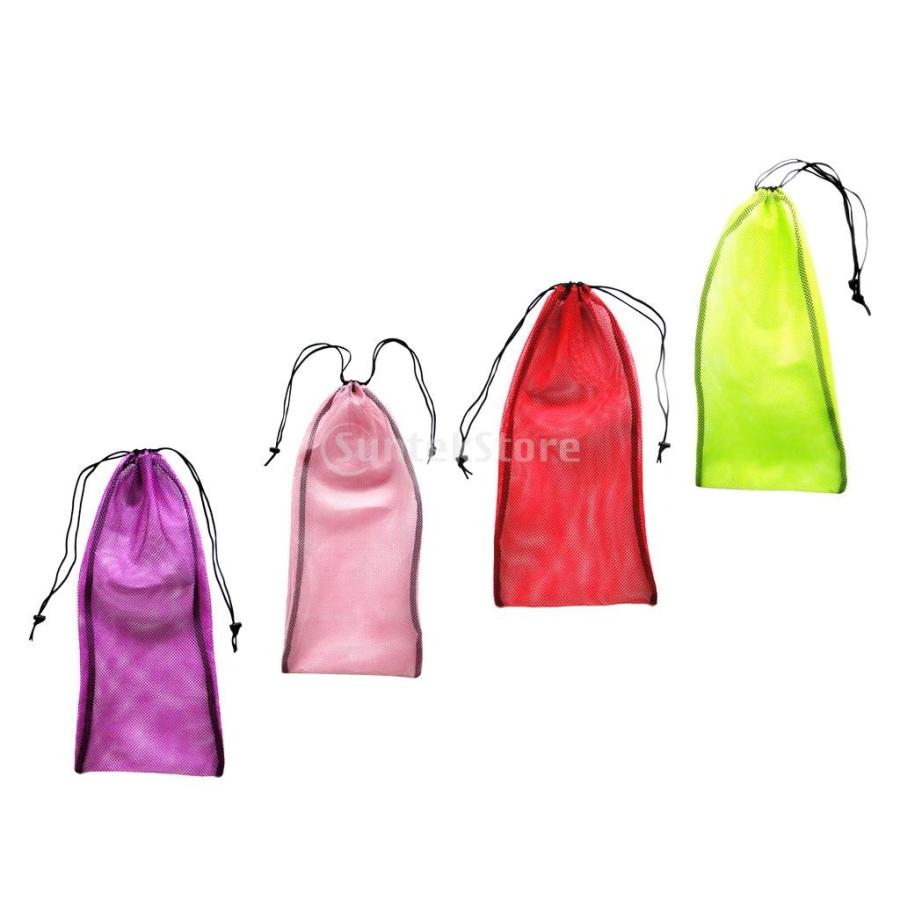 マリン ダイビング メッシュバッグ フィン/ゴーグル/マスク 収納用ポーチ 巾着袋 バッグ 全4色 - 紫｜stk-shop｜08