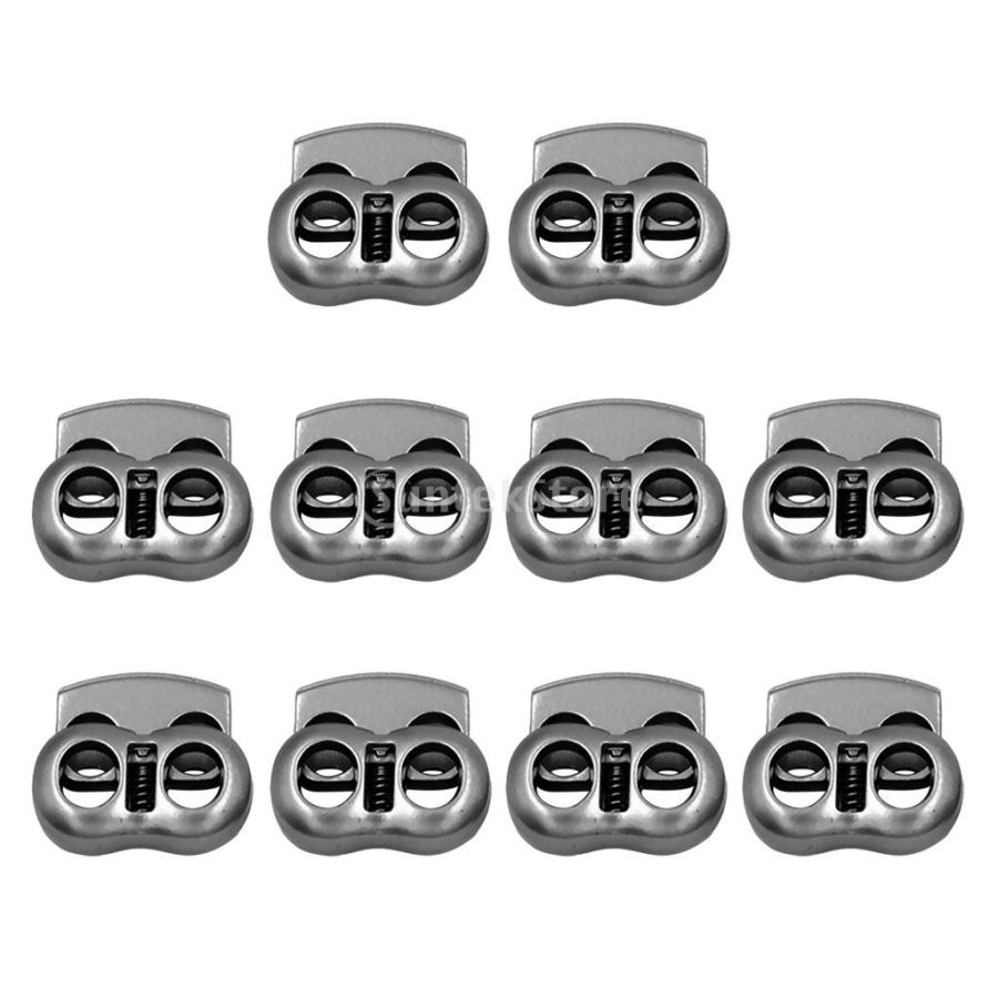 亜鉛合金 ダブルホール コードロック トグル ストップ コード