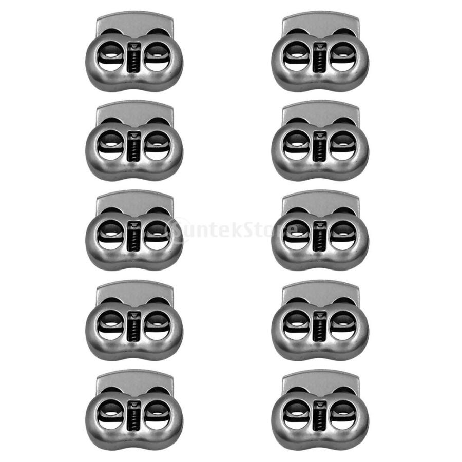 亜鉛合金 ダブルホール コードロック トグル ストップ コード