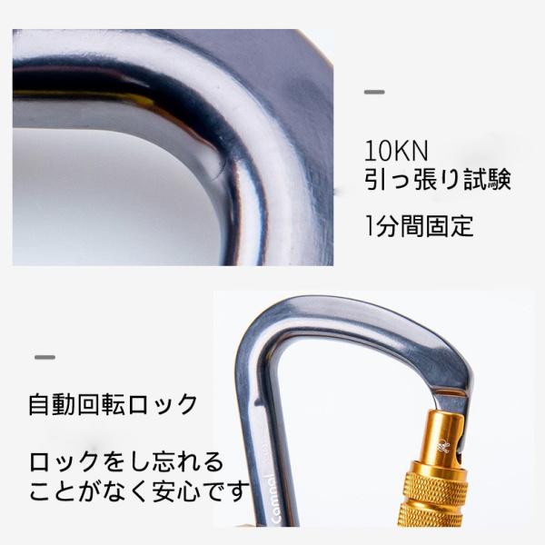 カラビナ 自動ロック ロッククライミング 登山用 CE認定 ツイスト