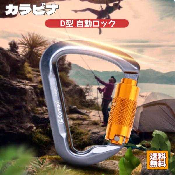 カラビナ 自動ロック ロッククライミング 登山用 CE認定 ツイスト