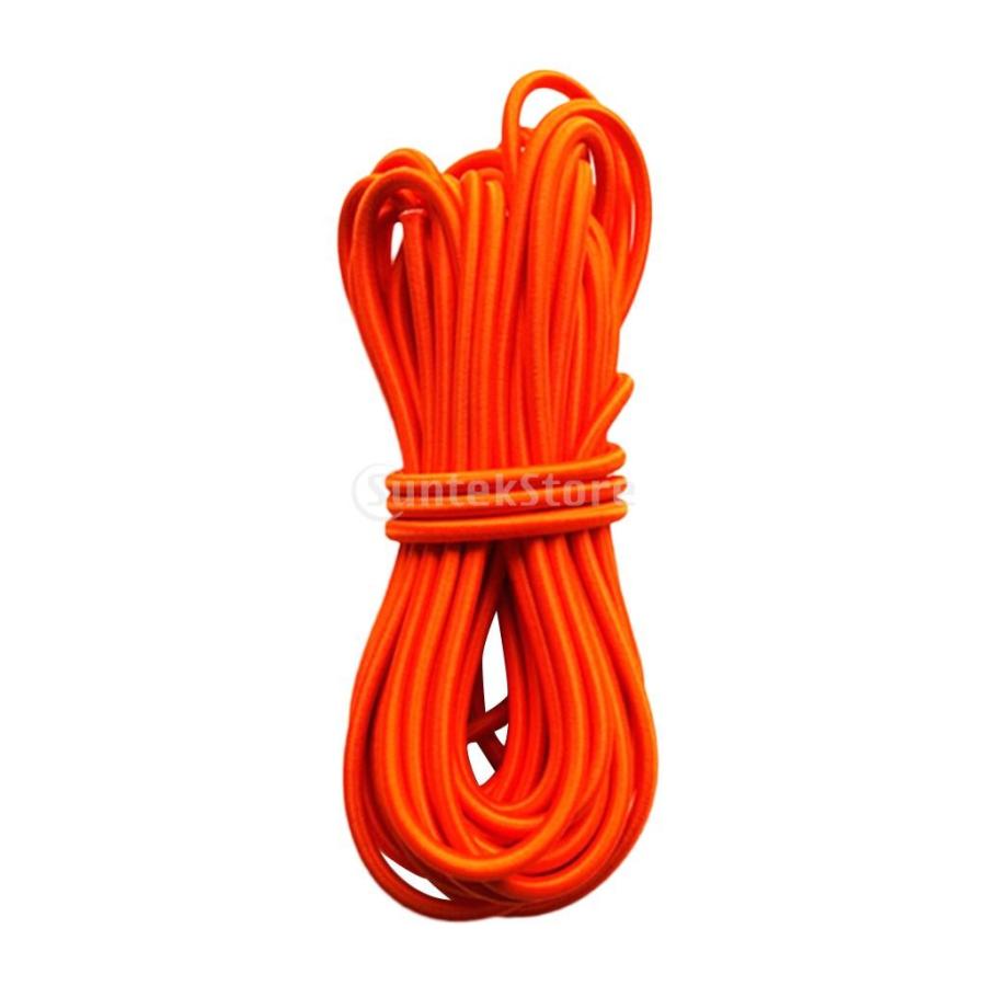 ゴム 弾性 バンジーロープ ショックコード ストレッチロープ アウトドアスポーツ 5mm×3m 全2色選べる 安心の定価販売 最新人気 オレンジ - アクセサリー