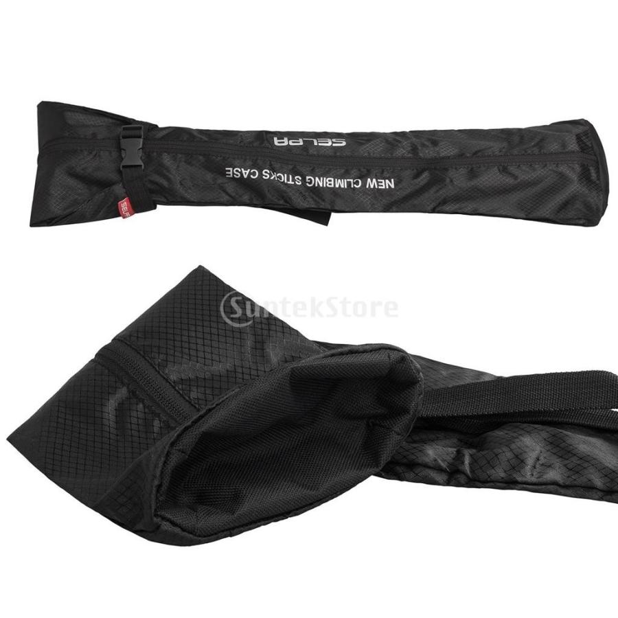 ハイキングスティック キャリーバッグ 防水 トレッキングポール 収納ケース ウォーキングポールバッグ 全3色 黒 66007575