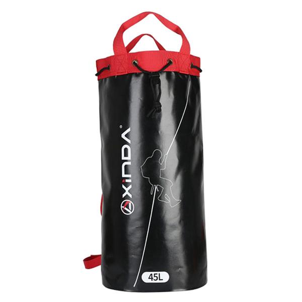 ロッククライミングロープバッグバックパック、ストラップと巾着