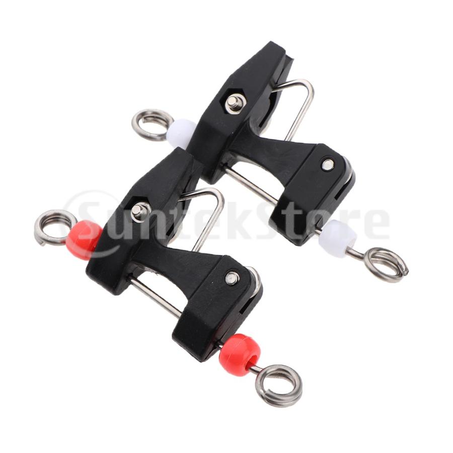 2本トローリングクリップリリースクリップボート釣り用アウトリガー  