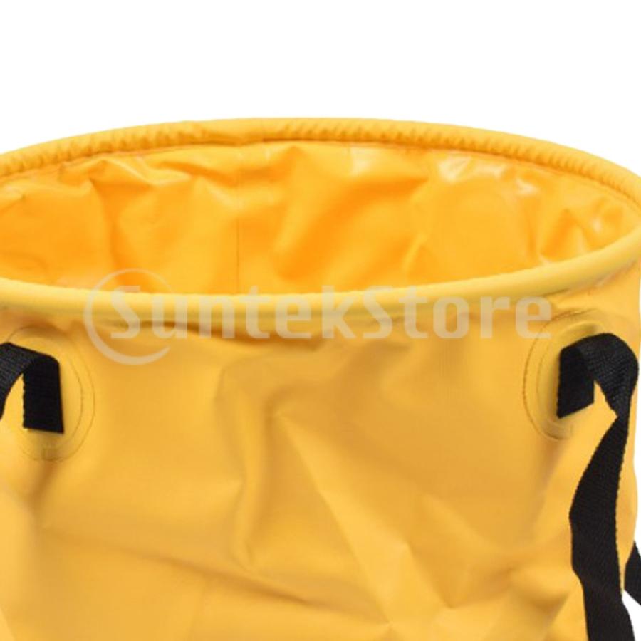Off Pvc折りたたみ釣りバケツ屋外キャンプ魚水バケツ黄色10リットル Materialworldblog Com